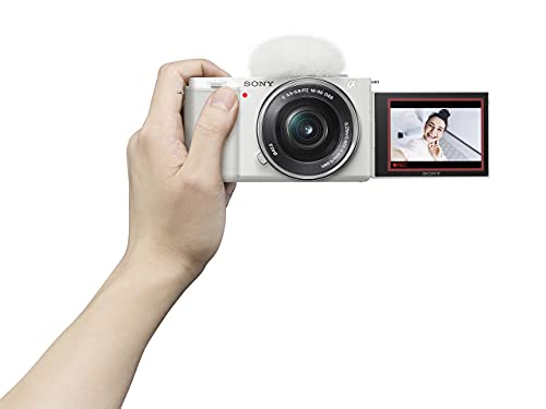 Sony Alpha ZV-E10 - APS-C Interchangeable Lens Mirrorless Vlog Camera Kit - White Renewed