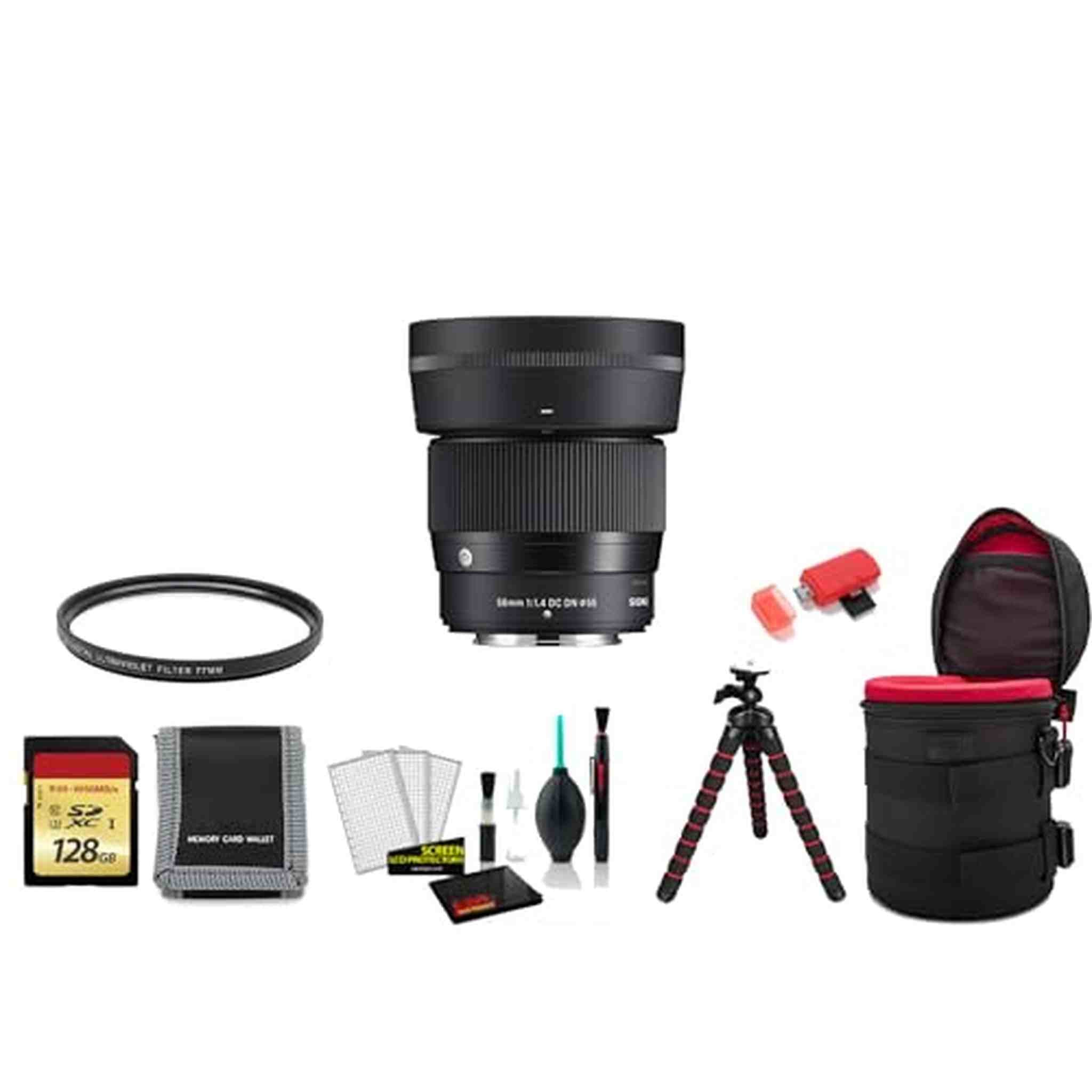 Sigma 56mm f/1.4 DC DN Contemporary Lens Nikon Z with Memory Card SIGMA