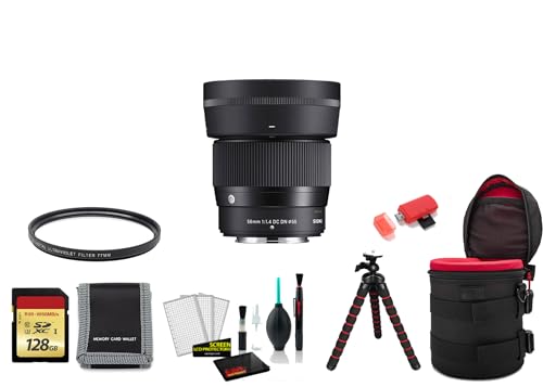 Sigma 56mm f/1.4 DC DN Contemporary Lens Nikon Z with Memory Card