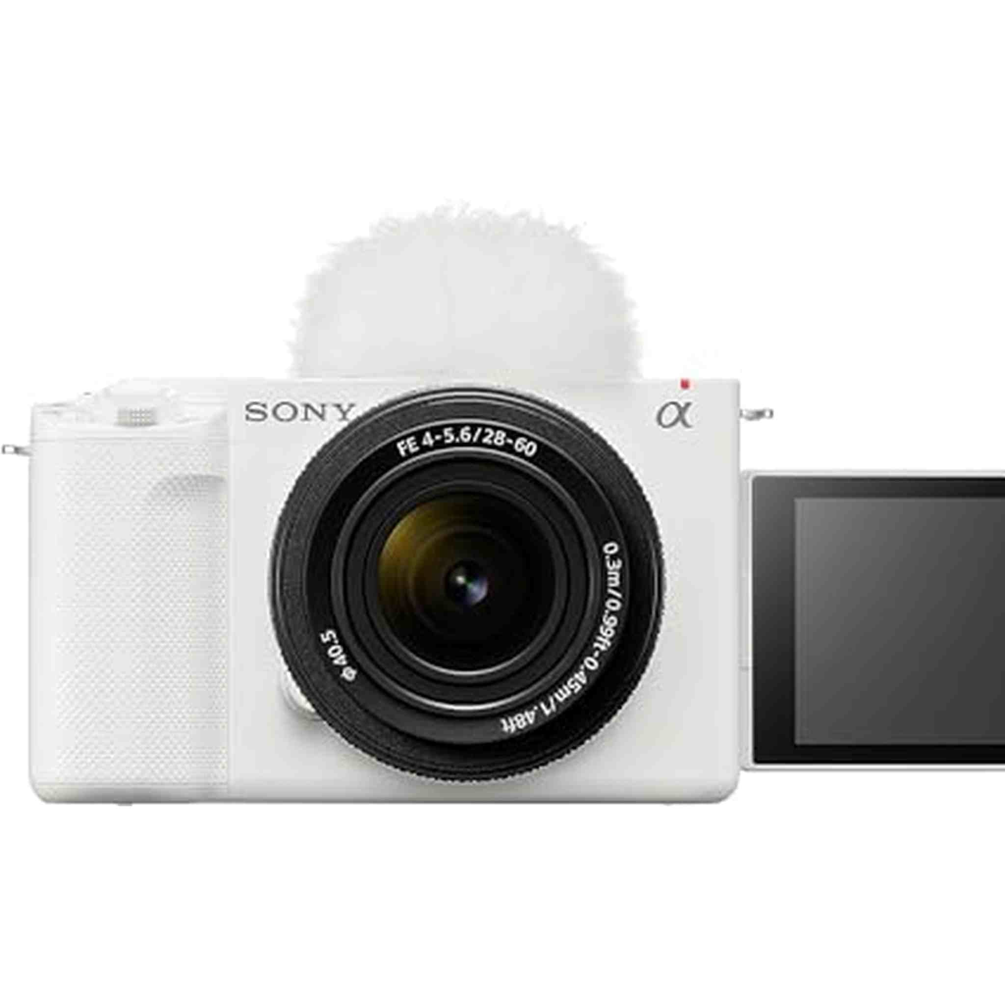 Sony Alpha ZV-E1 Full-Frame Interchangeable Lens Mirrorless Vlog Camera with 28-60mm Lens - White Body
