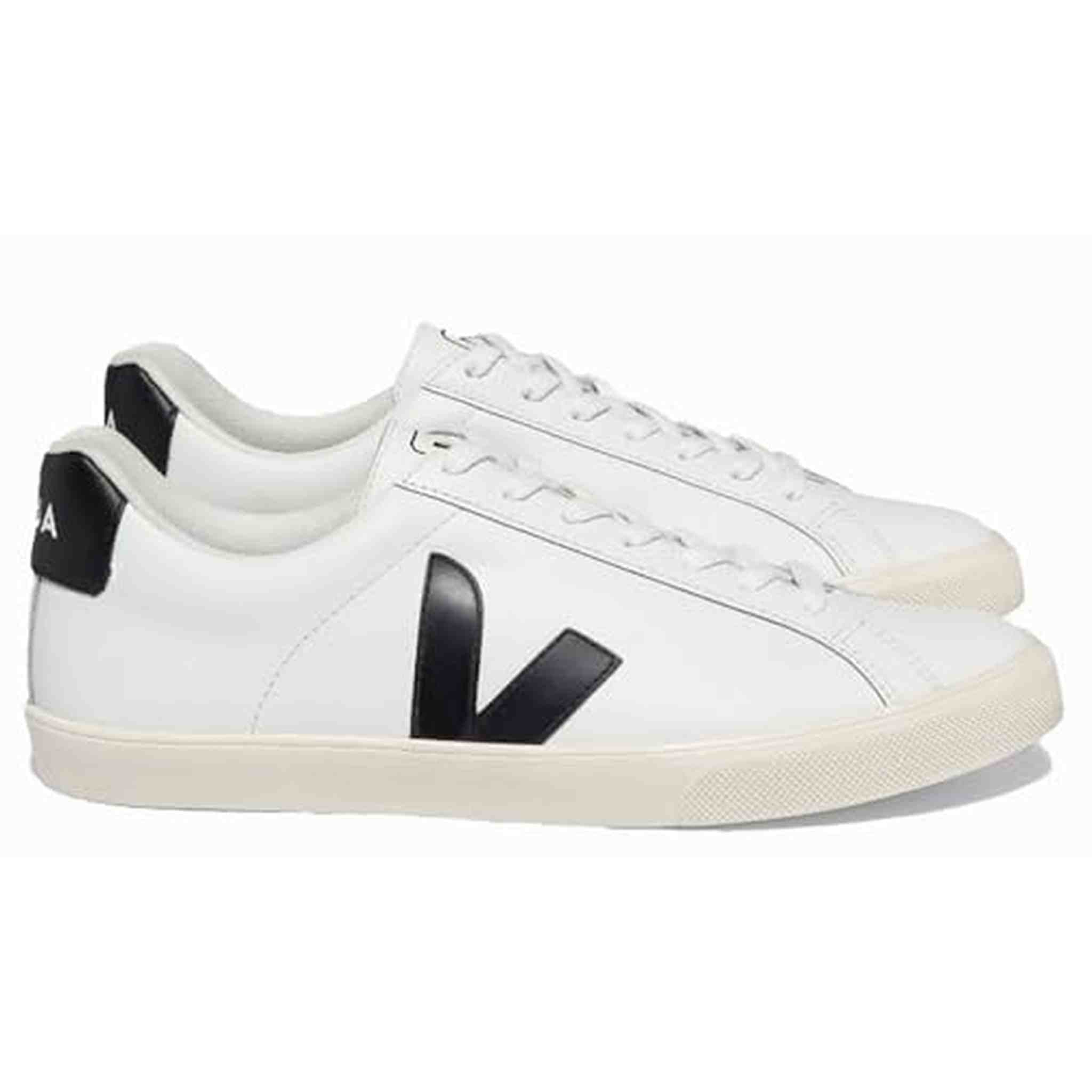 Veja Women's Esplar Logo Sneakers, Extra White/Black, 6 Medium US