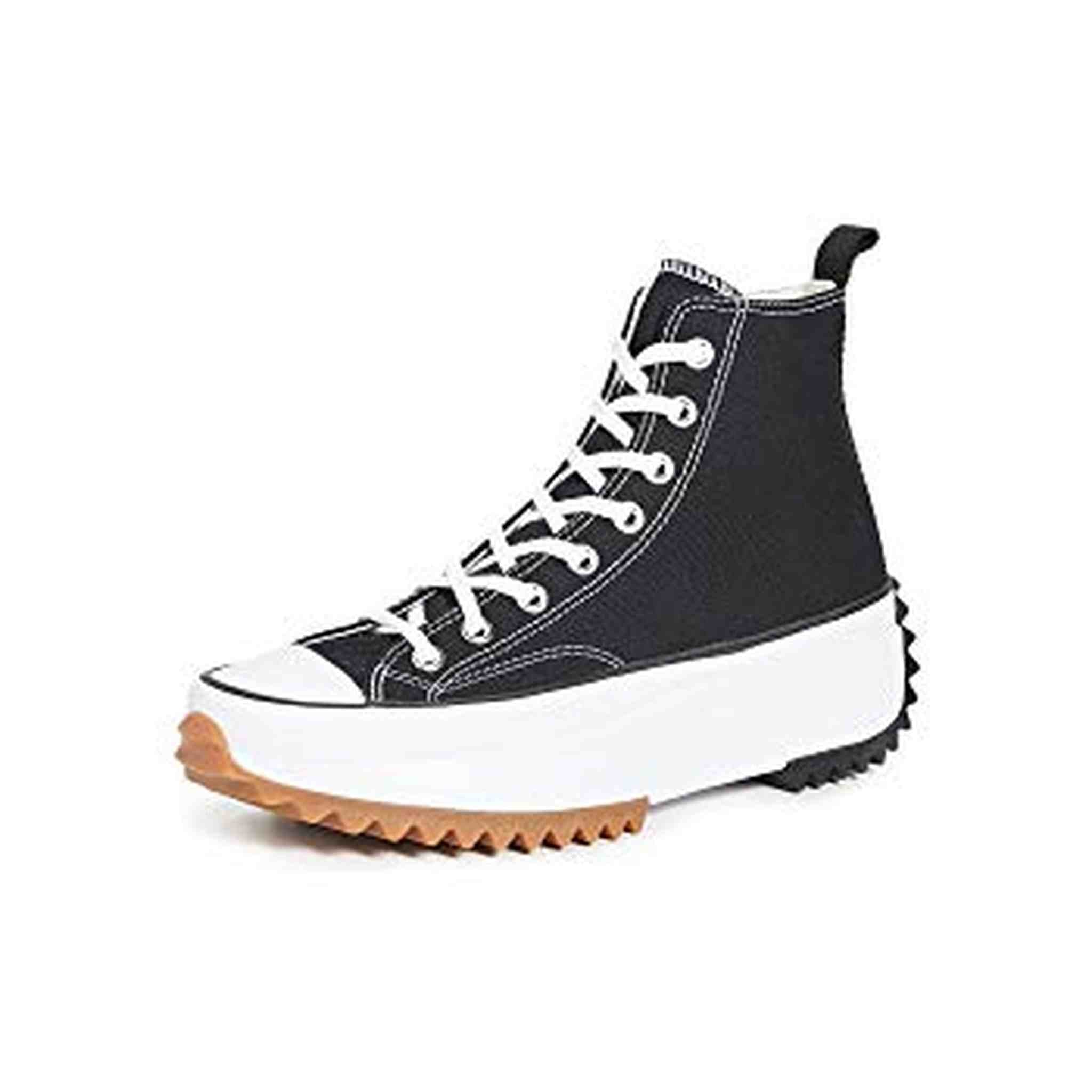 Converse Run Star Hike Hi Sneakers, Black/White/Gum, 7.5 US Women/6 US Men