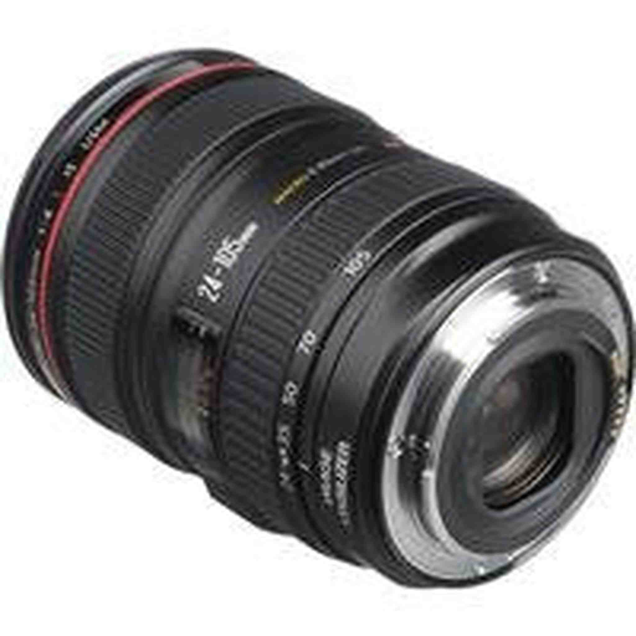 Canon EF 24-105mm f/4L IS USM AutoFocus Wide Angle Telephoto Zoom Lens - White Box Bulk Packaging - Used Canon
