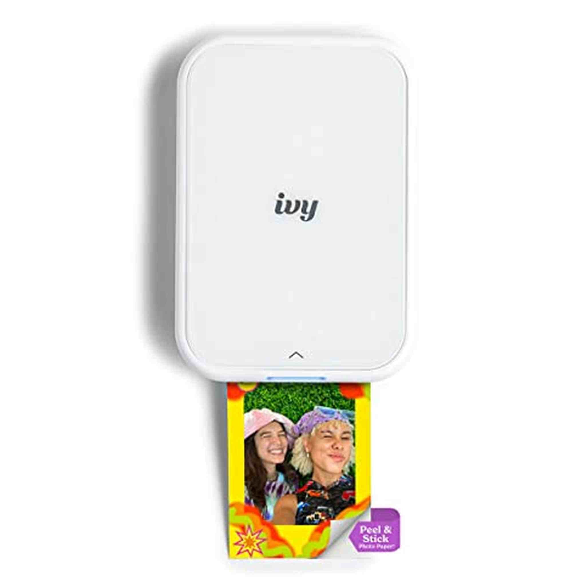 Canon Ivy 2 Mini Photo Printer, Print from Compatible iOS & Android Devices, Sticky-Back Prints, Pure White