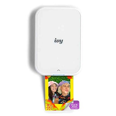 Canon Ivy 2 Mini Photo Printer, Print from Compatible iOS & Android Devices, Sticky-Back Prints, Pure White