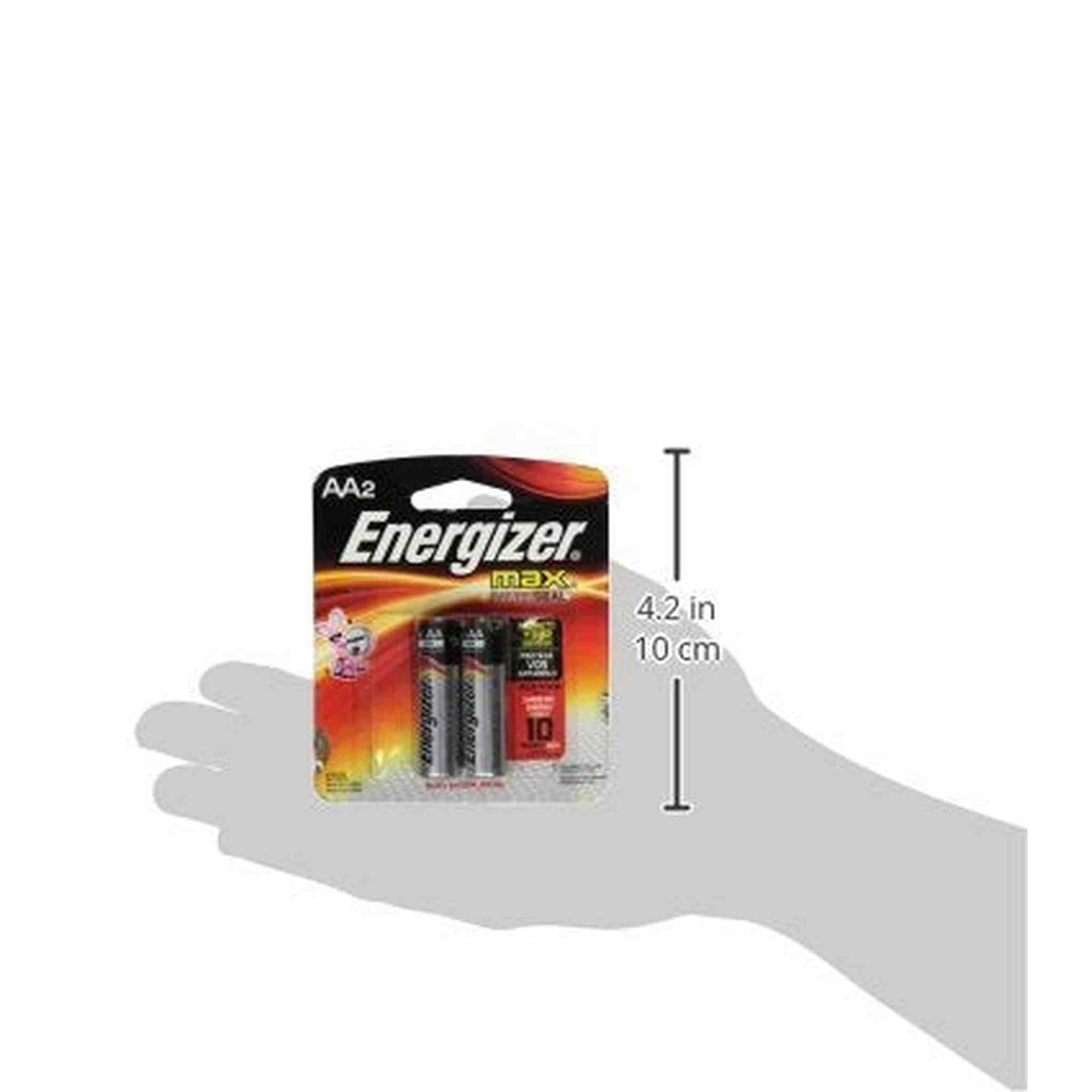 Energizer E91BP-2 AA Size Alkaline General Purpose Battery, AA - Alkaline - 1.5 V DC - 250-2 Packs 500 Batteries Total Energizer