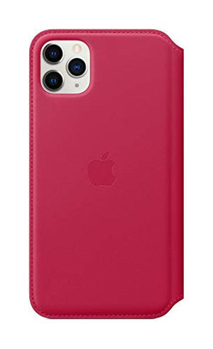 Apple Leather Folio for iPhone 11 Pro Max - Raspberry - Refurbished Apple