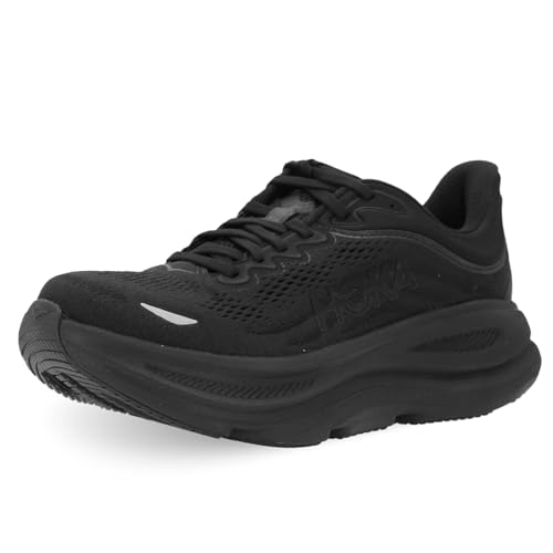 Hoka Women's Bondi 9 Sneaker, Black/Black, 9