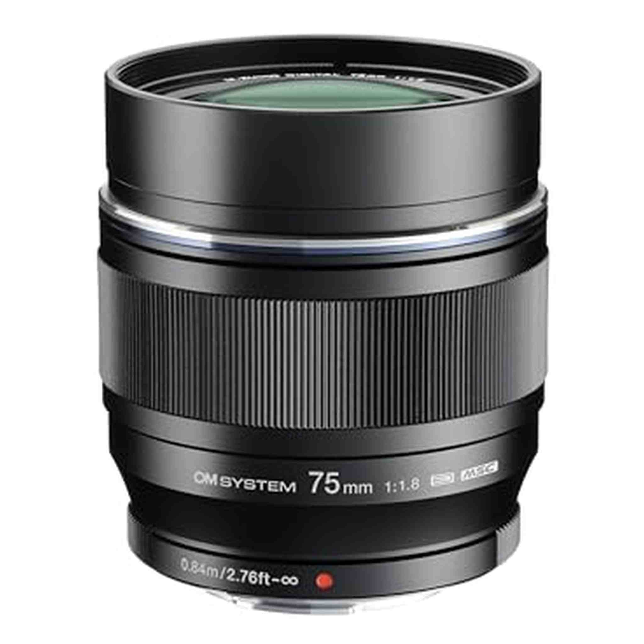 OM SYSTEM Olympus M.Zuiko Digital ED 75mm f1.8 Lens for Micro Four Thirds, Black