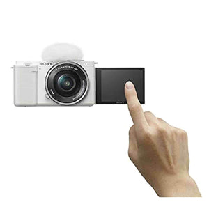 Sony Alpha ZV-E10 - APS-C Interchangeable Lens Mirrorless Vlog Camera Kit - White Renewed Sony