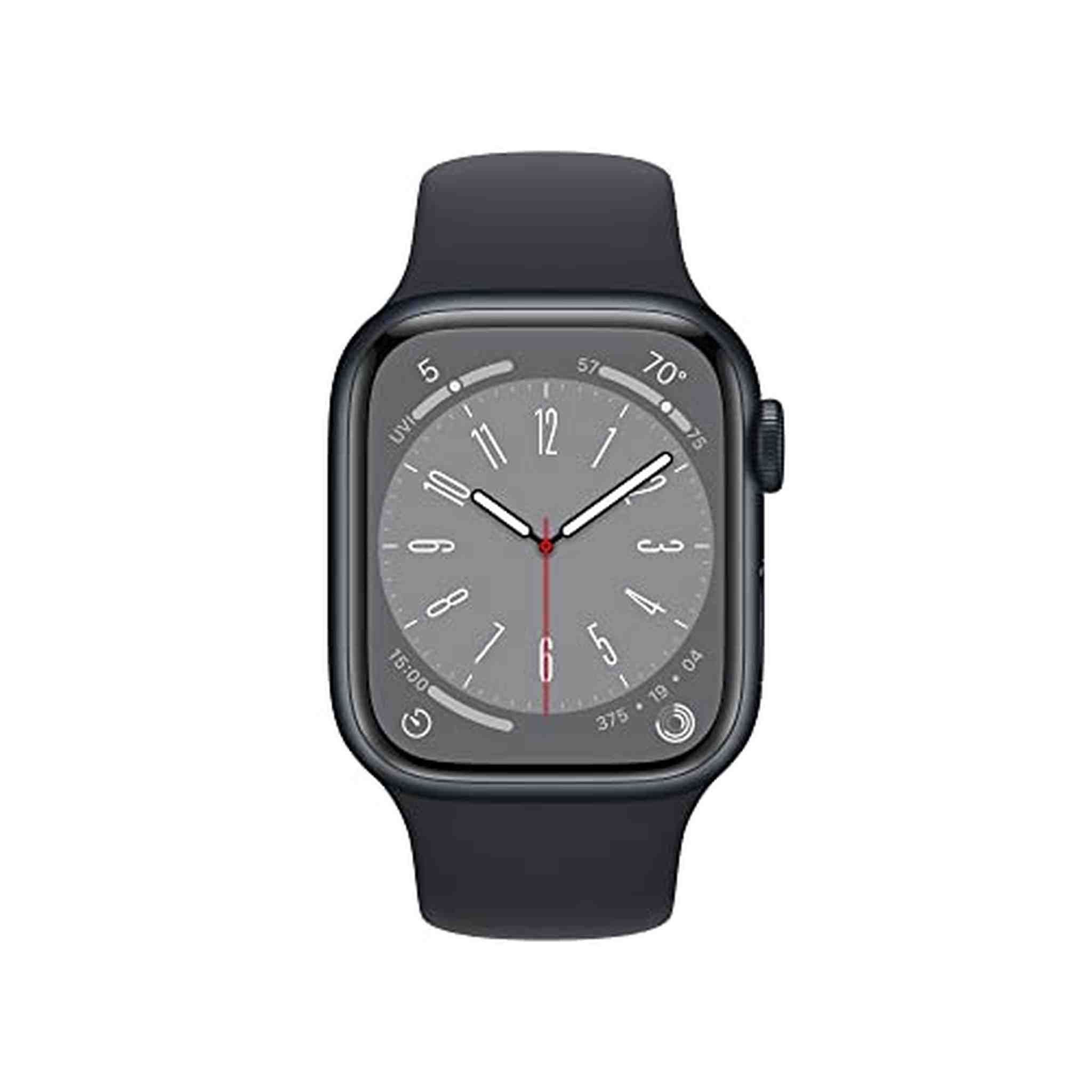 Apple Watch Series 8 GPS + Cellular 41mm Smart Watch w/ Midnight Aluminum Case with Midnight Sport Band - S/M. - Used Apple