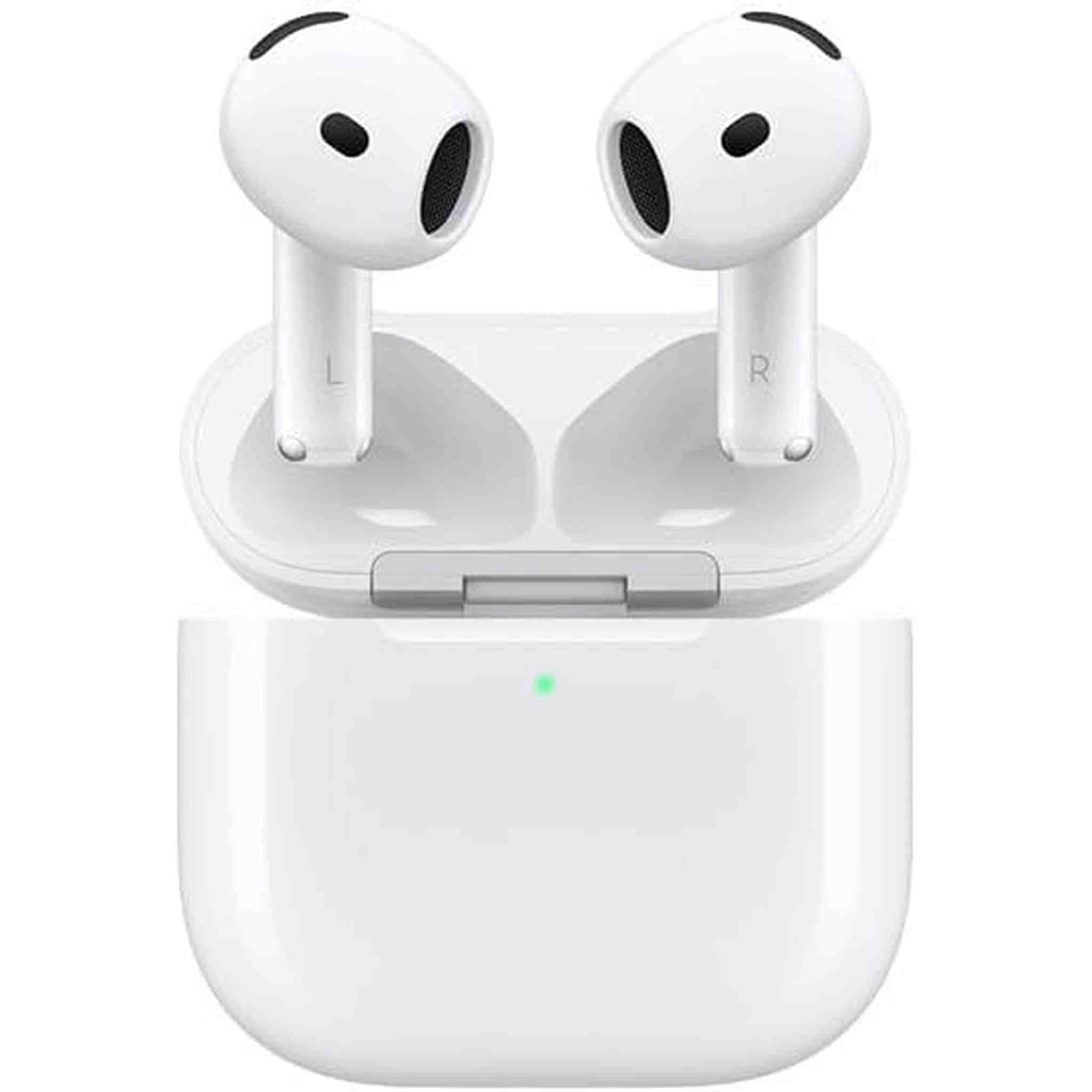 Apple AirPods 4 Wireless Earbuds, Bluetooth Headphones, with Active Noise Cancellation, Adaptive Audio, Transparency Mode, Personalized Spatial Audio, USB-C Charging Case, Wireless Charging, H2 Chip - Reconditioned