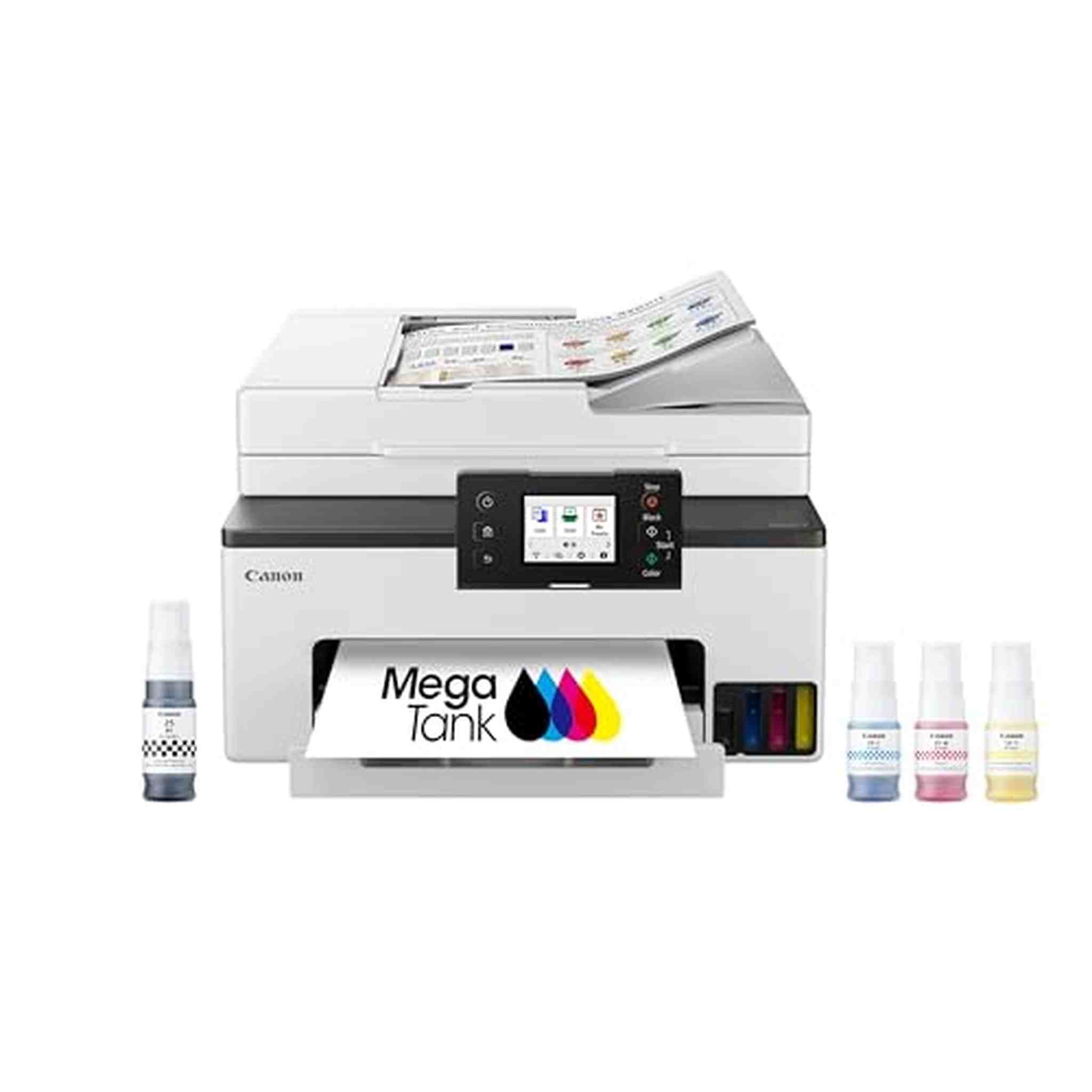 Canon MegaTank MAXIFY GX2020 All-in-One Wireless Color Printer - Print, Copy, Scan with Duplex Printing - Refillable Tank System, Compact Desktop Design - Wireless Print Scan Copy for Home & Office