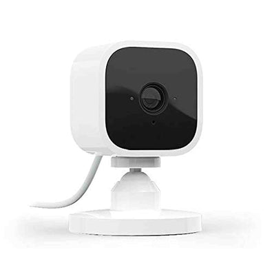 Blink Mini - Compact indoor plug-in smart security camera, 1080p HD video, night vision, motion detection, two-way audio, easy set up, Works with Alexa - 1 camera White