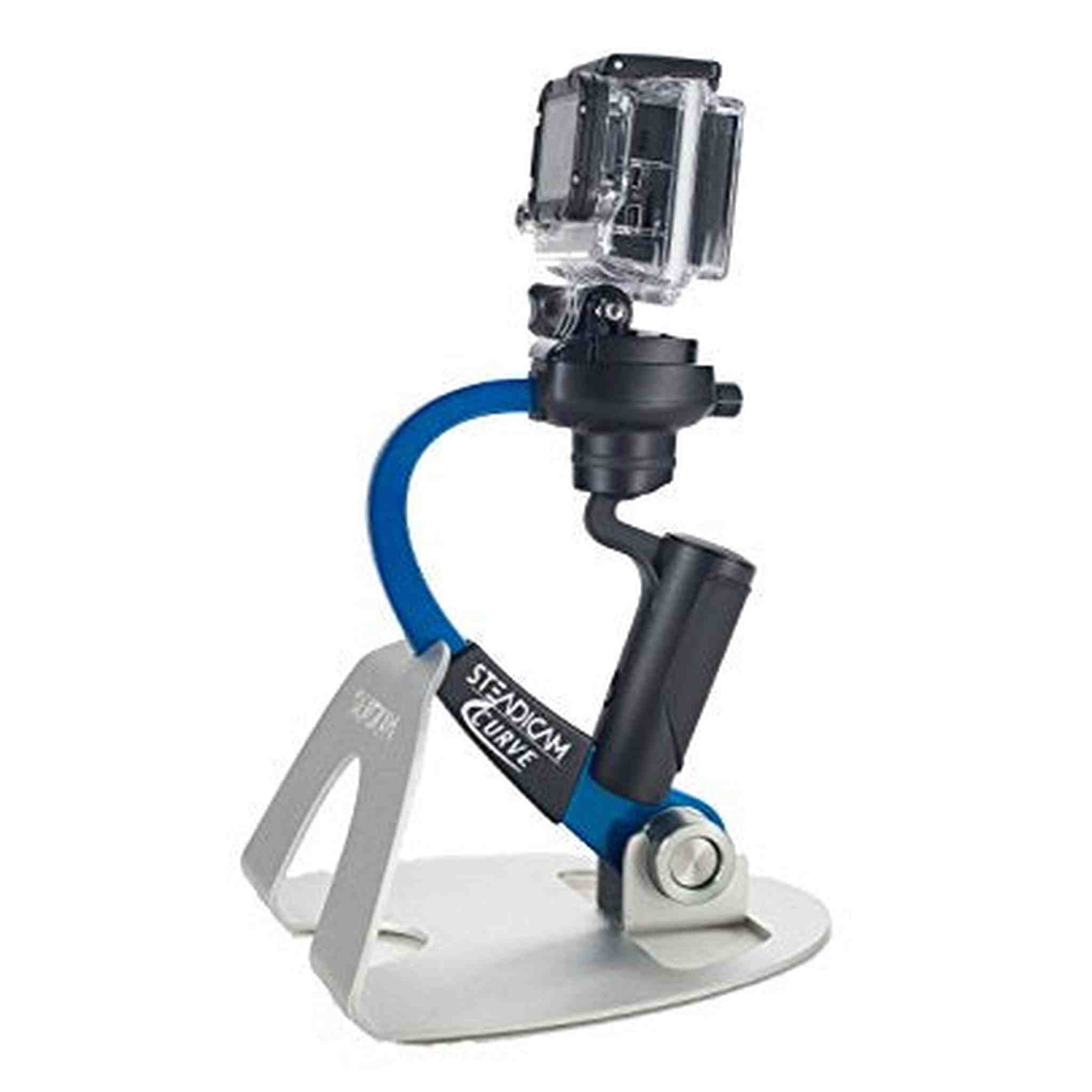 Steadicam CURVE-BK Handheld Video Stabilizer and grip for GoPro Hero Cameras 3, 4 Black & Hero 5 Blue