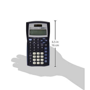 Texas Instruments TI-30XIIS Scientific Calculator, Black with Blue Accents