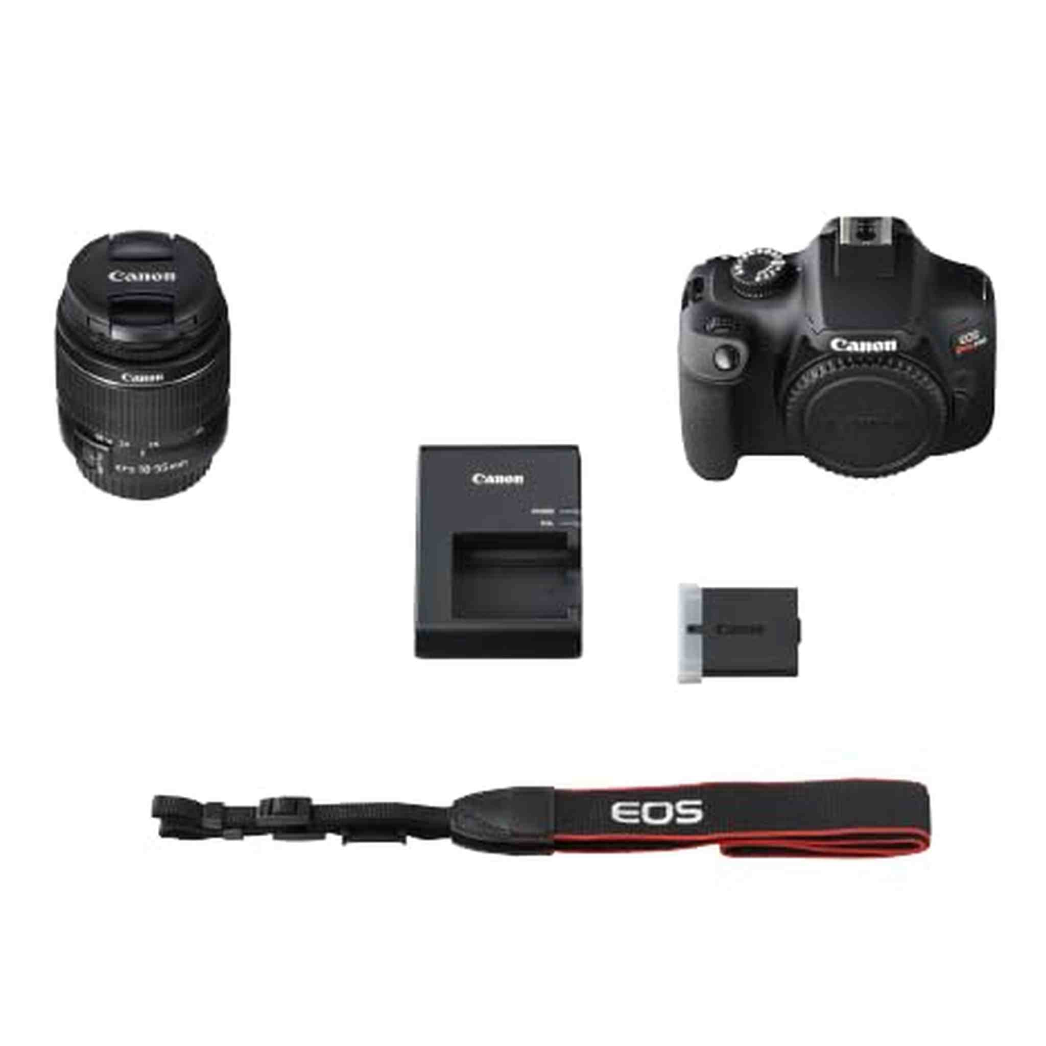 Canon EOS Rebel T100 DSLR Camera with EF-S 18-55mm f/3.5-5.6 III Lens, 18MP APS-C CMOS Sensor, Built-in Wi-Fi, Optical Viewfinder, Impressive Images & Full HD Videos, Includes 32GB SD Card