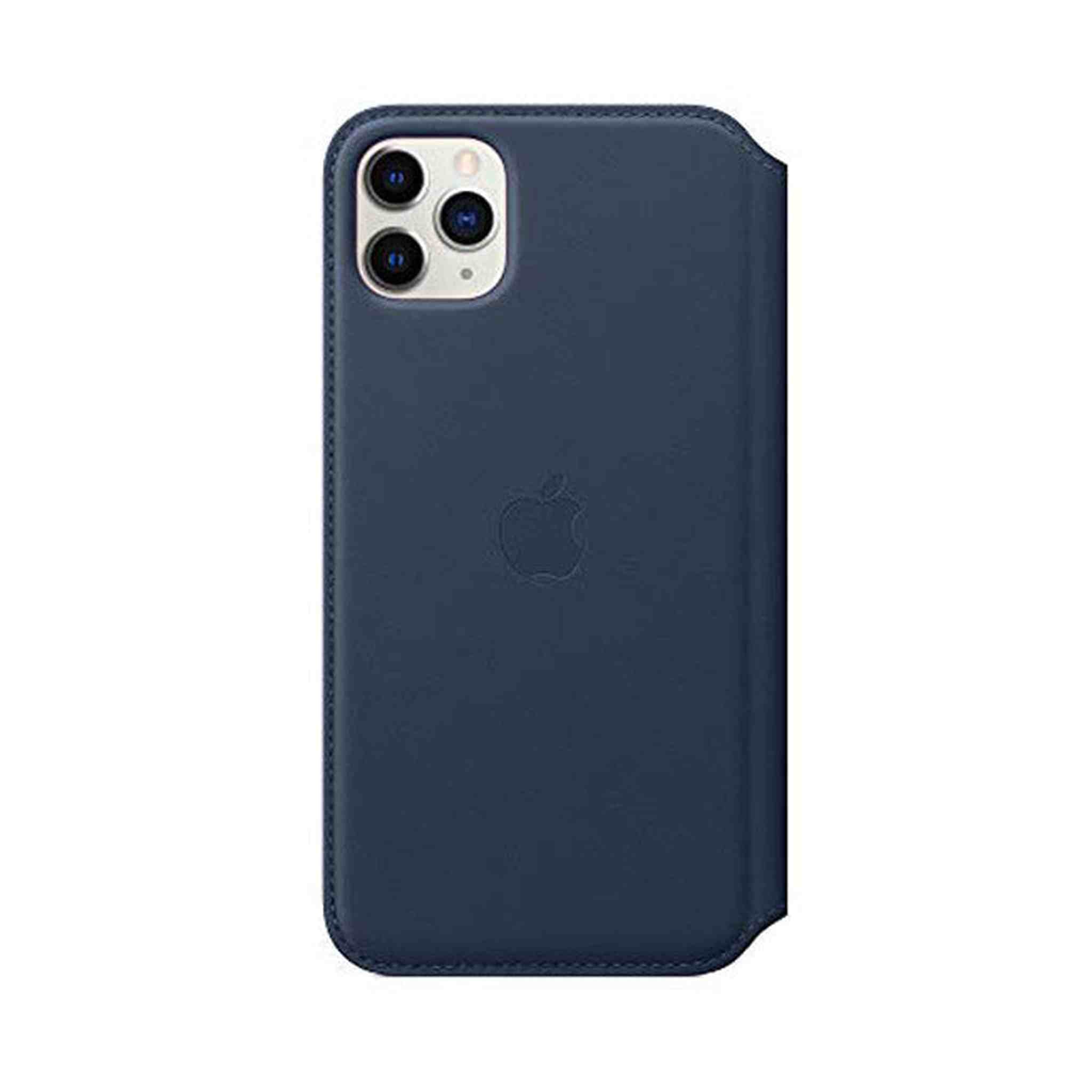 Apple Leather Folio for iPhone 11 Pro Max - Deep Sea Blue - Refurbished Apple