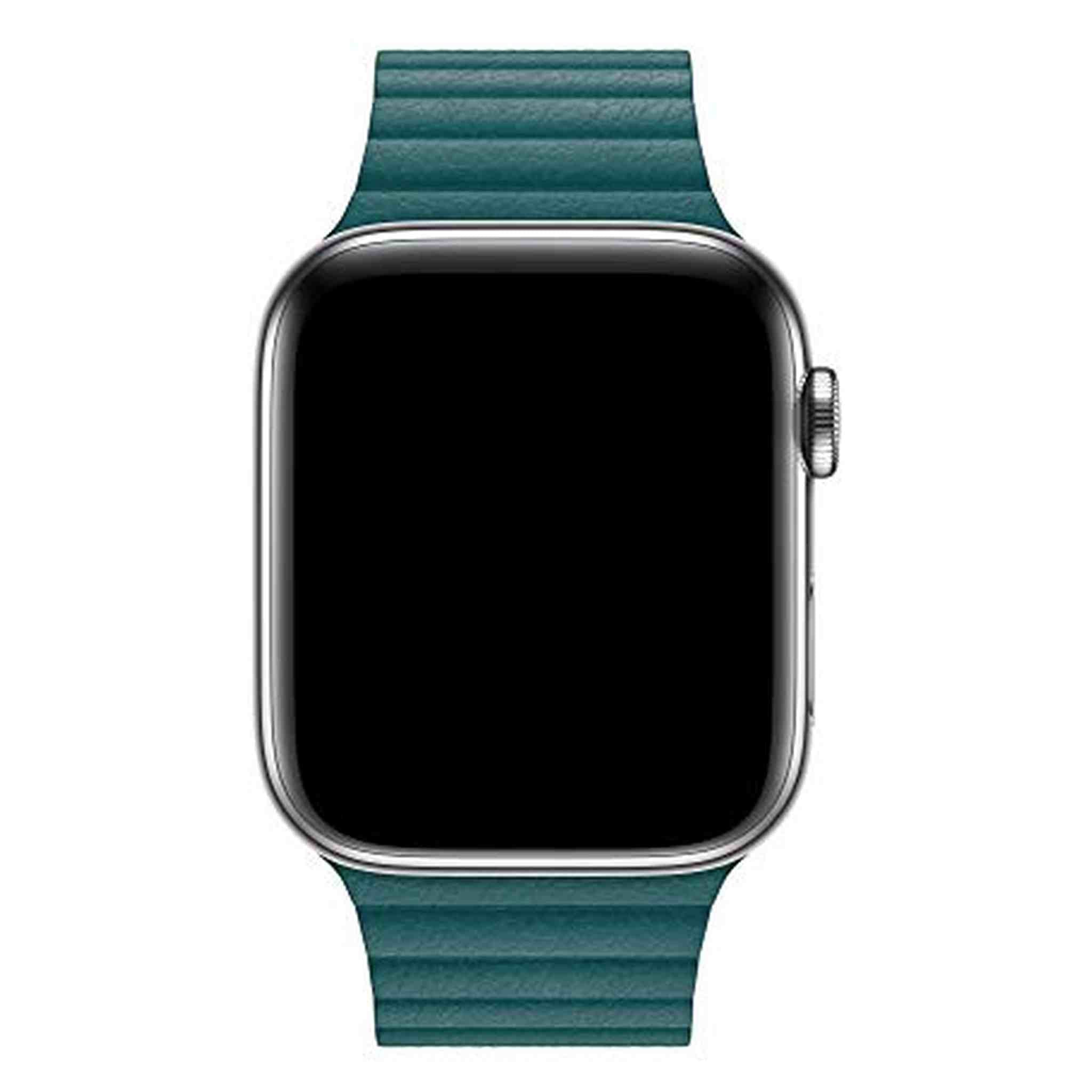 Apple Watch Band - Leather Loop 44mm - Peacock - Large Apple