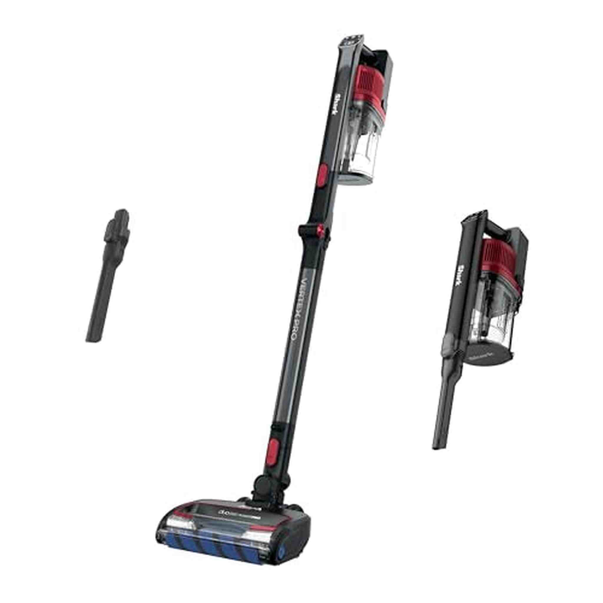 Shark Cordless Vertex Pro Lightweight Cordless Stick Vacuum with DuoClean PowerFins, HEPA Fitler, Anti-Allergen Complete Seal, LED Headlights, For Carpets & Hardfloors, Red, IZ662H Shark