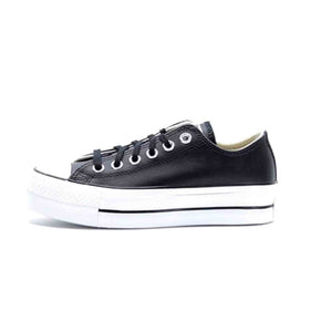 Converse Women's Chuck Taylor All Star Lift Clean Sneaker, Black/Black/White, 6