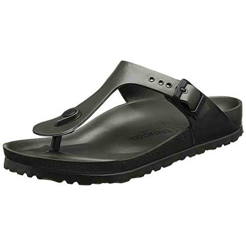 Birkenstock Unisex Gizeh Essentials EVA Sandals, Metallic Anthracite, 39 R EU
