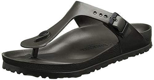 Birkenstock Unisex Gizeh Essentials EVA Sandals, Metallic Anthracite, 40 R EU
