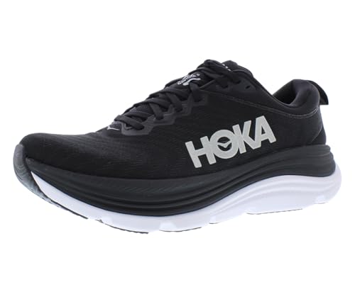 Hoka Women's Gaviota 5 Sneaker, Black/White, 6.5