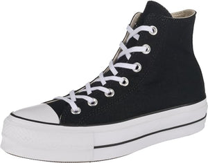 Converse CTAS Lift HI Sneaker, Black/White/White, 6 M US