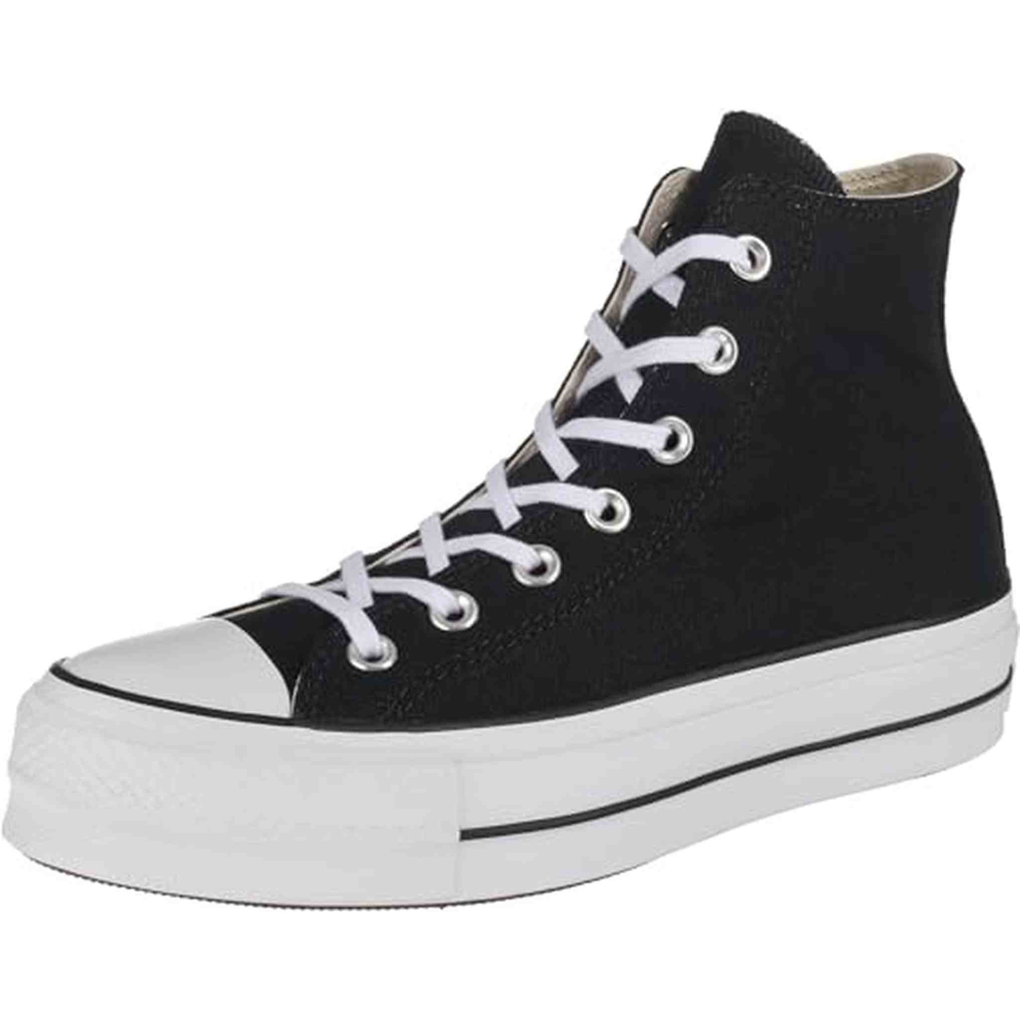 Converse Chuck Taylor All Star Platform High Top Sneaker, Black/White/White, 5 M US
