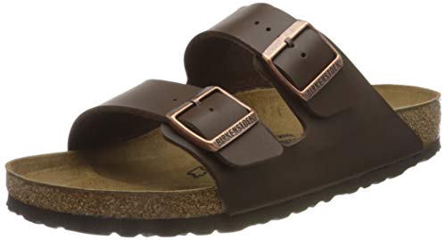 Birkenstock Arizona, Dark Brown Birko Flor, Men's 6-6.5, Women's 8-8.5 Regular