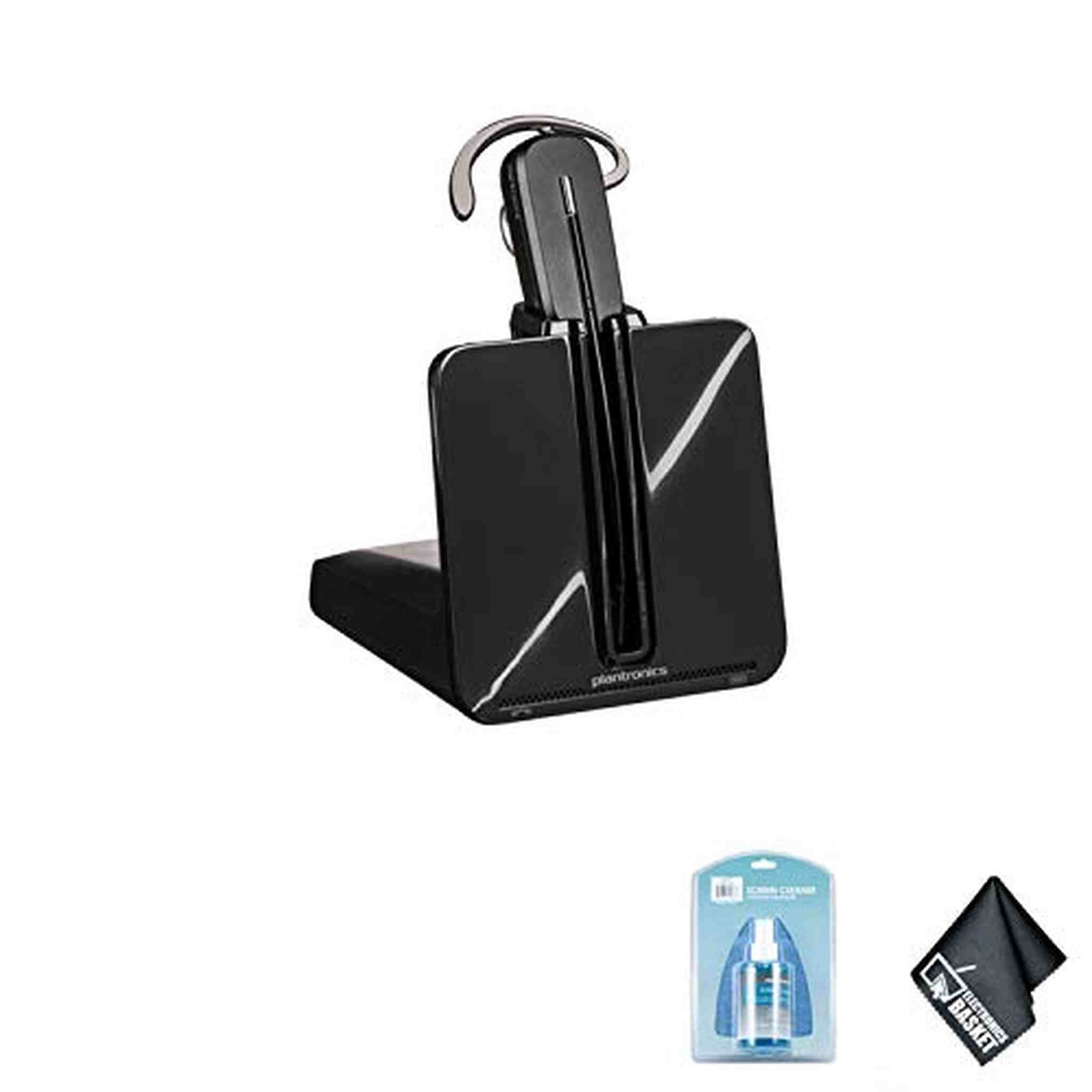 Plantronics CS540 Wireless Office Headset System - Bundle with Universal Screen Cleaner + Microfiber Cleaning Cloth