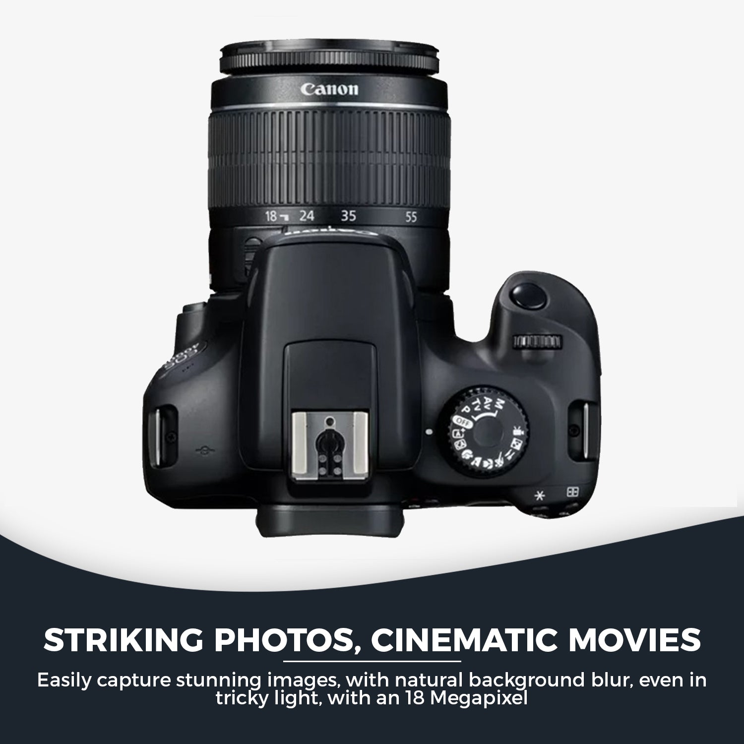 Canon EOS 4000D DSLR Camera with 18-55mm Lens + EOS Bag + Sandisk Ultra 64GB Card + Cleaning Set And More International Model