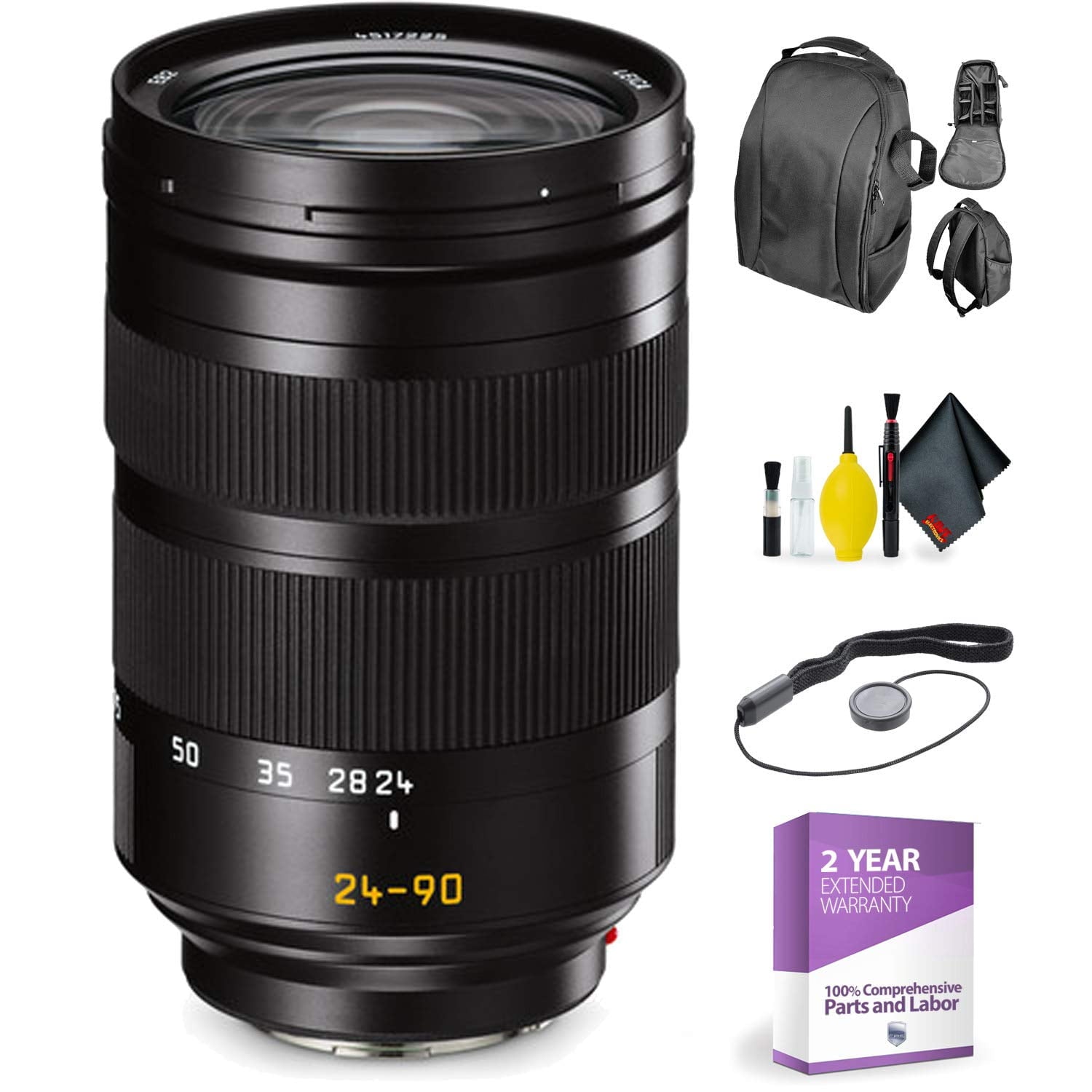 Leica SL 24-90mm f/2.8-4 ASPH. Lens 11176 + Deluxe Lens Cleaning Kit Bundle