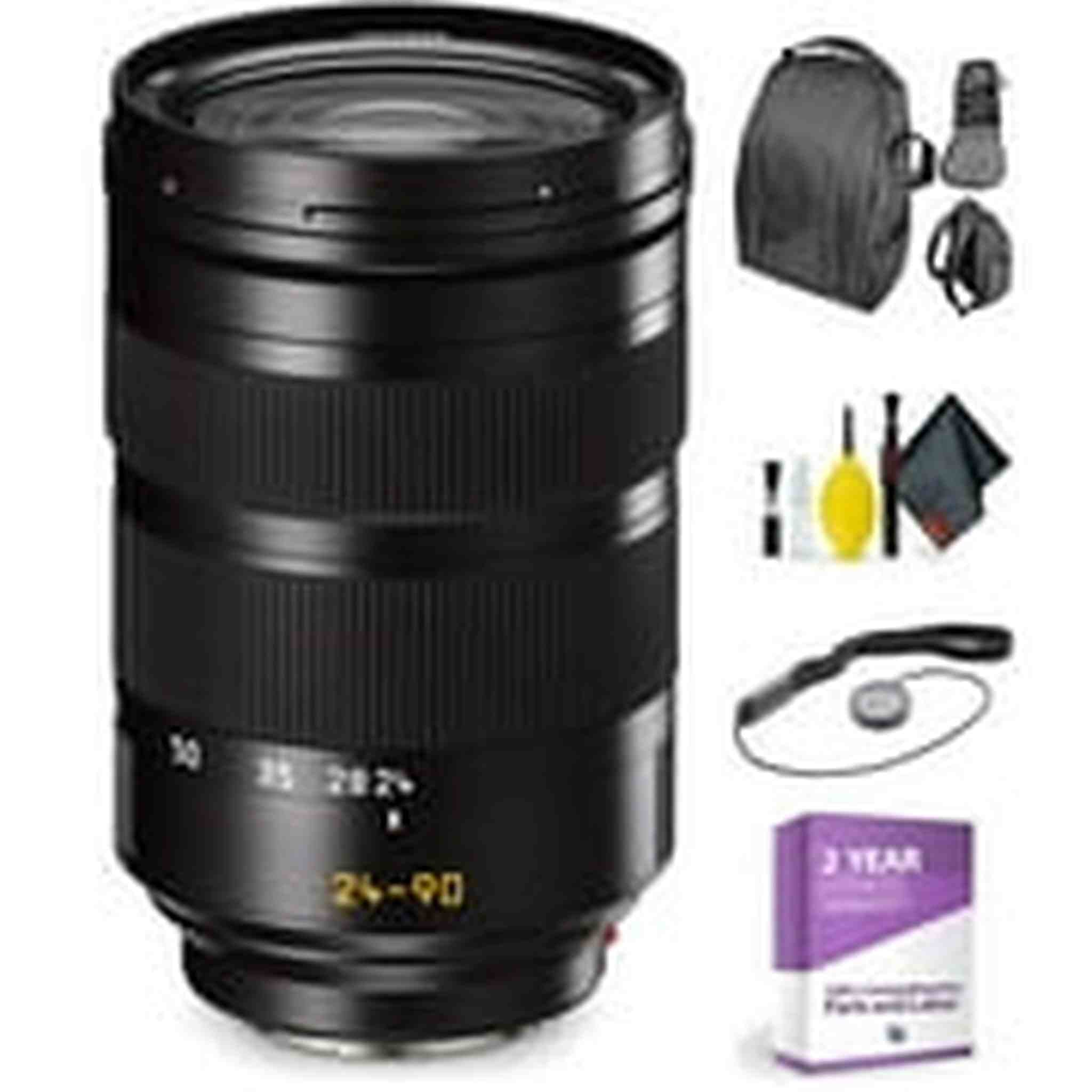 Leica SL 24-90mm f/2.8-4 ASPH. Lens 11176 + Deluxe Lens Cleaning Kit Bundle