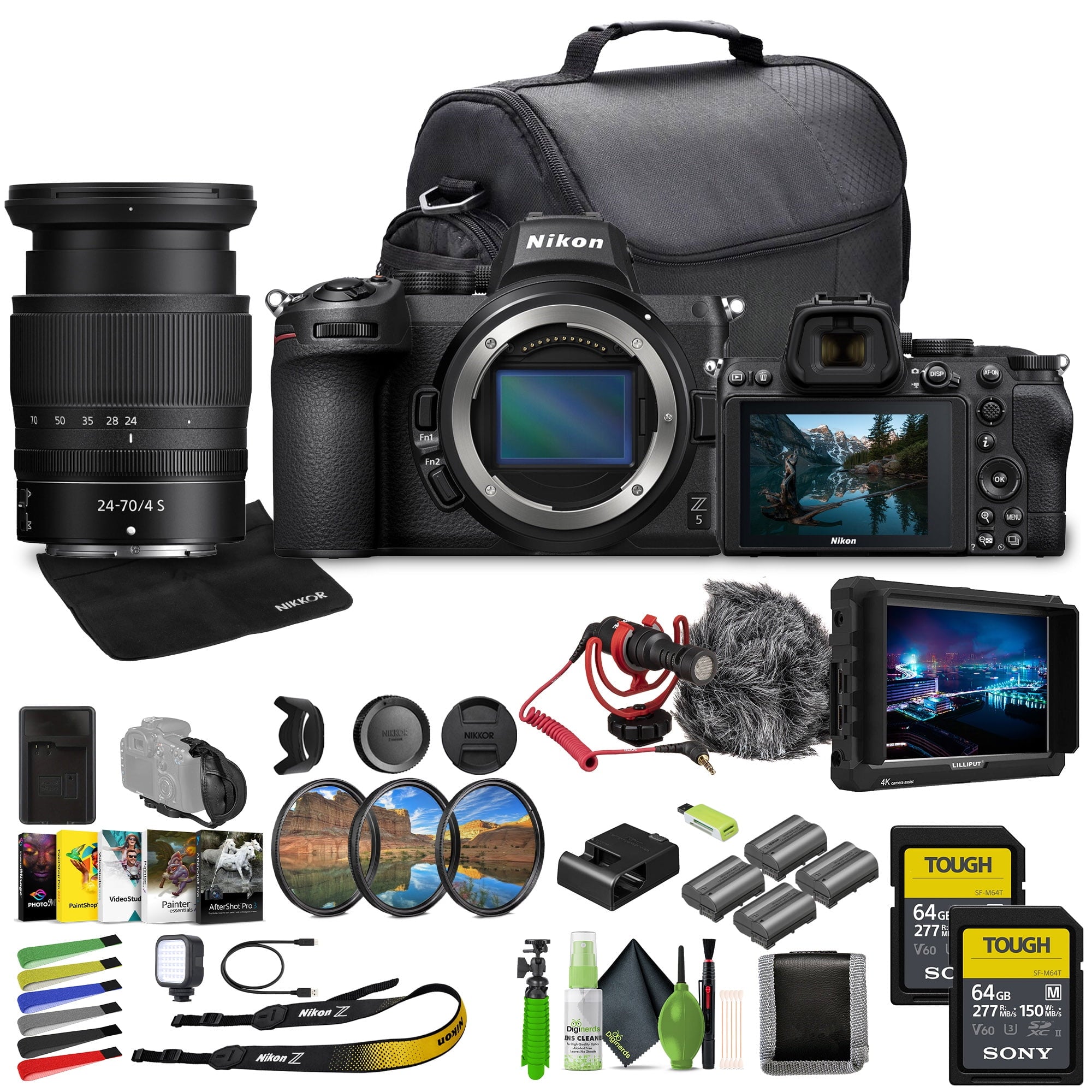 Nikon Z5 Mirrorless Full Frame Camera with 24-70mm f/4 Lens Kit NIZ52470LK Bundle