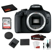 Canon EOS 2000D Body Only Kit Bundle + SanDisk 32gb SD Card + DSLR Cleaning Kit + MORE - International