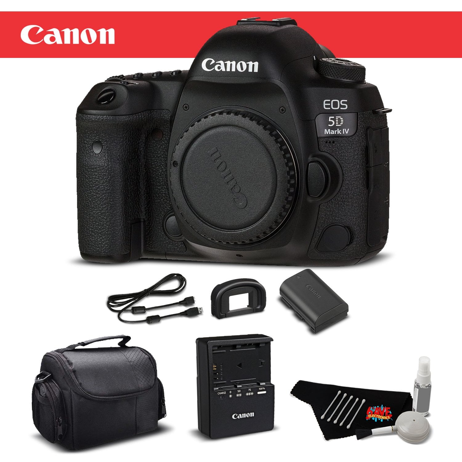 Canon EOS 5D Mark IV DSLR Camera Body Bundle Intl Model