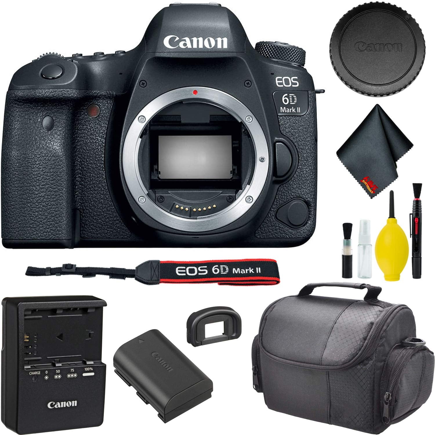 Canon EOS 6D Mark II DSLR Camera Base Bundle