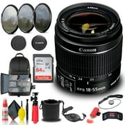 Canon EF-S 18-55mm f/3.5-5.6 IS II Lens (2042B002) + Filter + BackPack + More