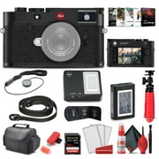 Leica M10 - R Digital Rangefinder Camera Black Chrome 20002 + 64GB Extreme Pro Card + Corel Photo Software + Card Reader + Case + Cleaning Set + Flex Tripod + Cap Keeper - Starter Bundle