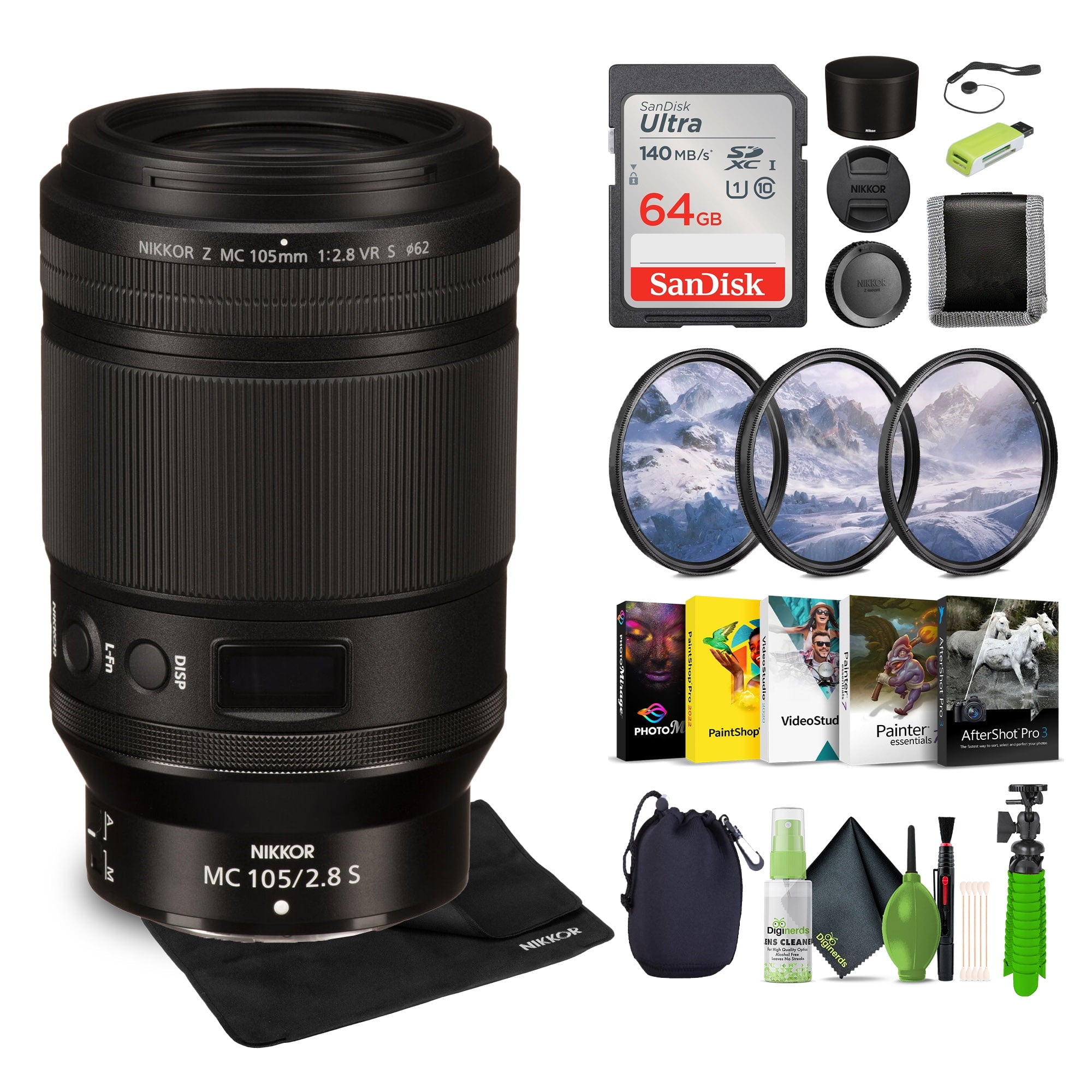 Nikon NIKKOR Z MC 105mm f/2.8 VR S Professional Macro Lens Nikon Z 20100 Bundle