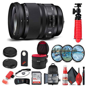 Sigma 24-105mm f/4 DG OS HSM Art Lens for Nikon F 635-306 Bundle