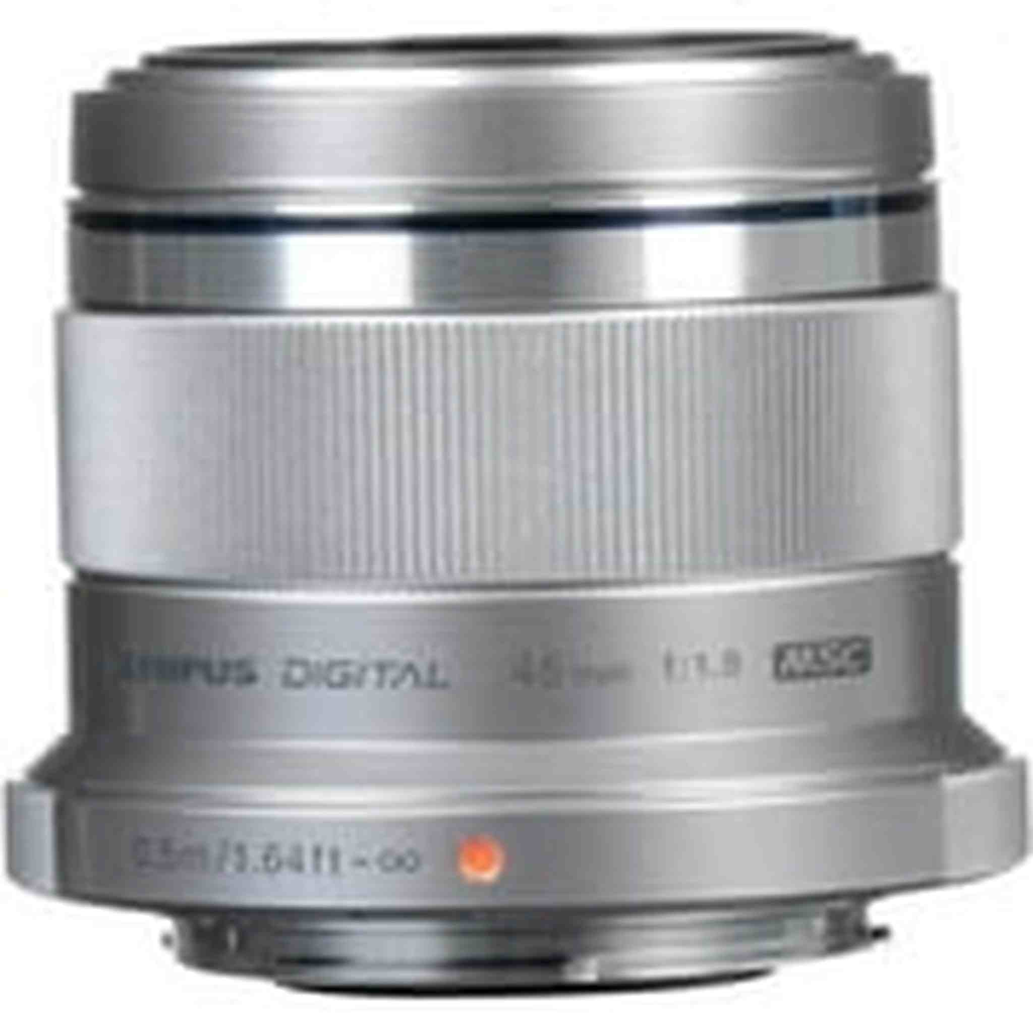 Olympus M.Zuiko Digital 45mm F1.8 Lens, for Micro Four Thirds Cameras Silver - Reconditioned Olympus