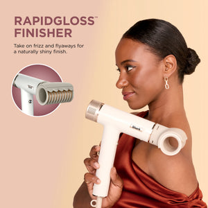 Shark Hair Dryer | SpeedStyle | No Heat Damage Hair Styling Tool | 3 Styling Tools Included | Portable & Powerful Blow Dryer | Best for Straight & Wavy Hair | Silk | HD331 - Reconditioned