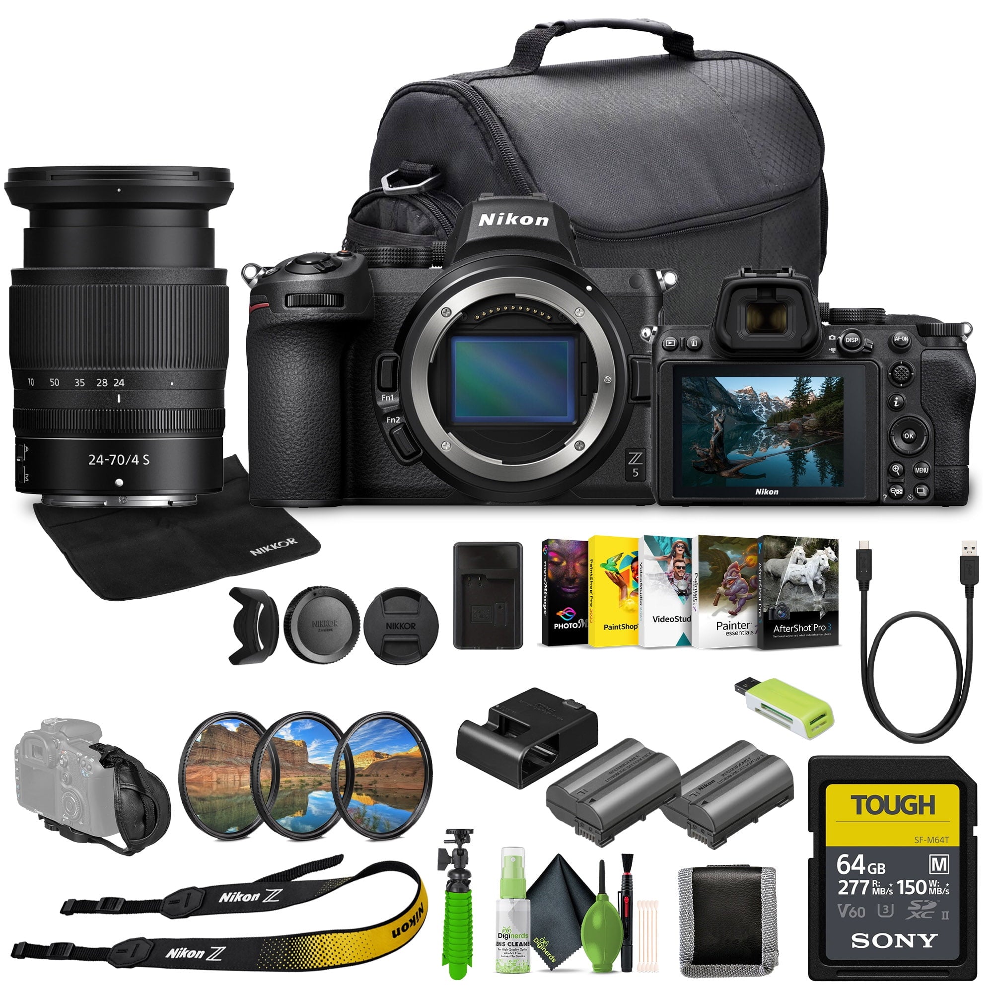 Nikon Z5 Mirrorless Full Frame Camera with 24-70mm f/4 Lens Kit NIZ52470LK Bundle