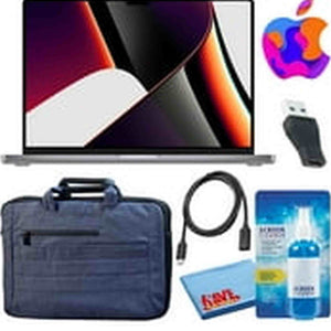 Apple MacBook Pro 16" Laptop 2021, M1 Pro, 512GB/1TB, Space Gray + Carry Bag - Reconditioned Apple