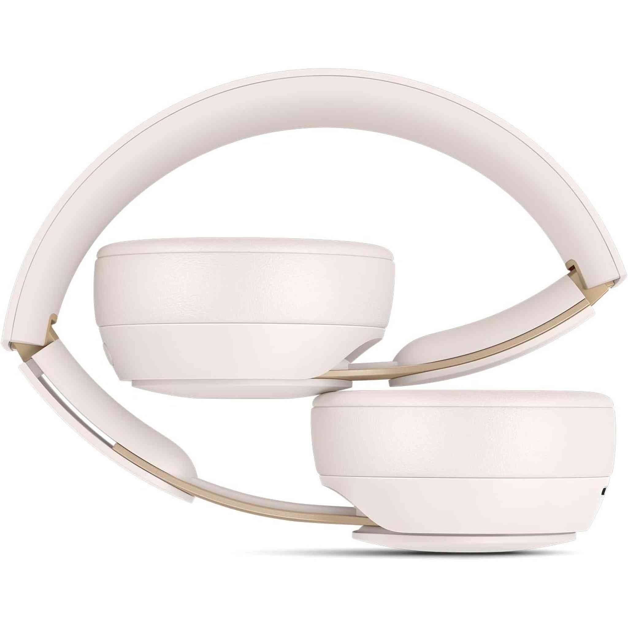 Beats Solo Pro Wireless Noise Cancelling On-Ear Headphones Ivory Bundle Beats