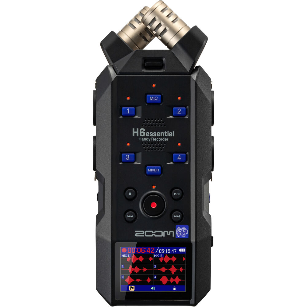 Zoom ZH6E H6essential Handy Recorder 6 Tracks & 32-Bit Float Recording Bundle