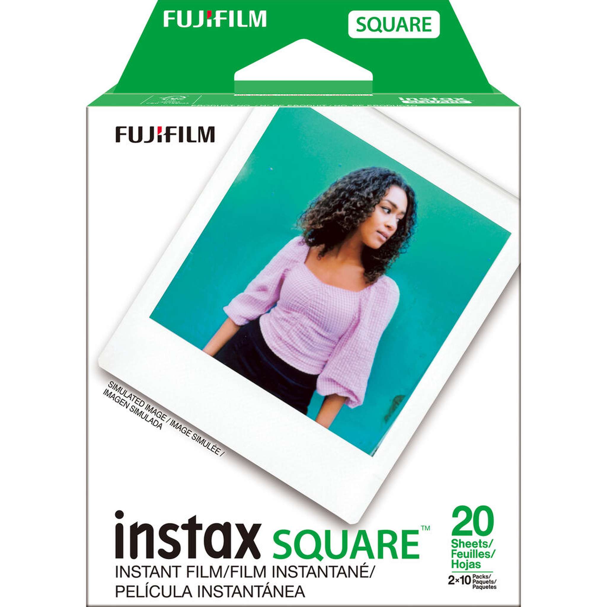 Fujifilm instax SQUARE Instant Film 20 Exposures + Microfiber Cleaning Cloth